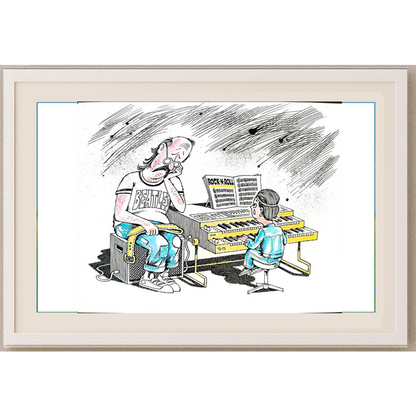 Vborevich Borovski Vladimir 29x21cm Orijinal Karikatür BOD01700