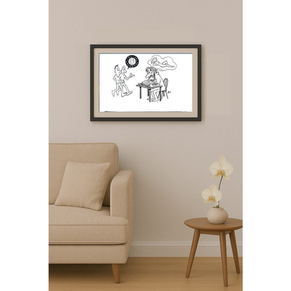 Afonso Carlos Fernandes 29x21cm Orijinal Karikatür BOD01701