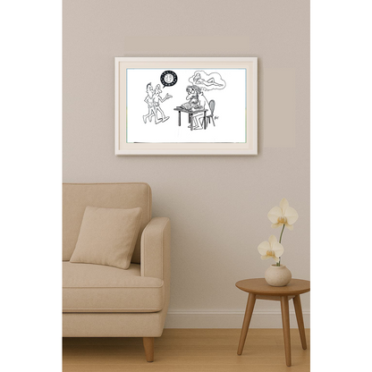 Afonso Carlos Fernandes 29x21cm Orijinal Karikatür BOD01701