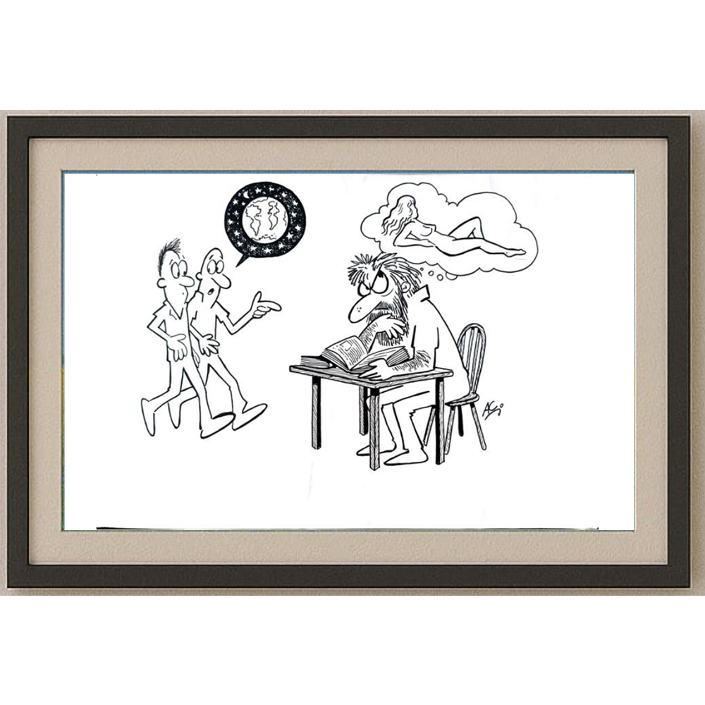 Afonso Carlos Fernandes 29x21cm Orijinal Karikatür BOD01701