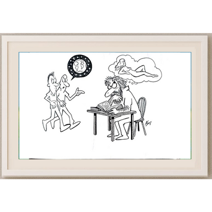 Afonso Carlos Fernandes 29x21cm Orijinal Karikatür BOD01701