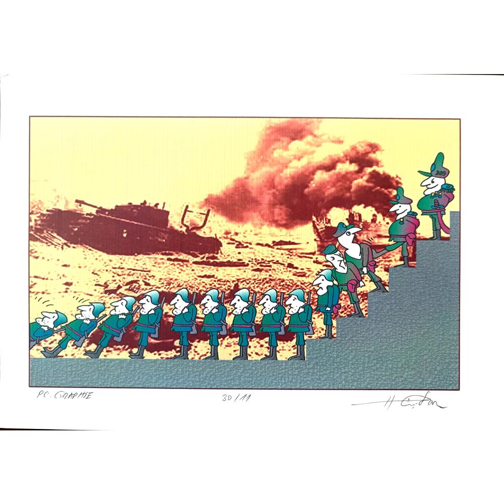 Horia Crisan 29x21cm Orijinal Karikatür BOD01703