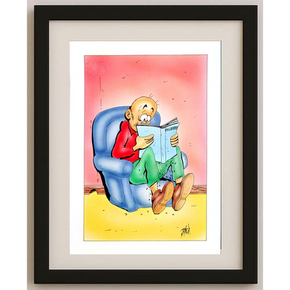 Patrick Heymansi 29x21cm Orijinal Karikatür BOD01705