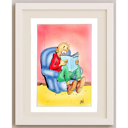 Patrick Heymansi 29x21cm Orijinal Karikatür BOD01705