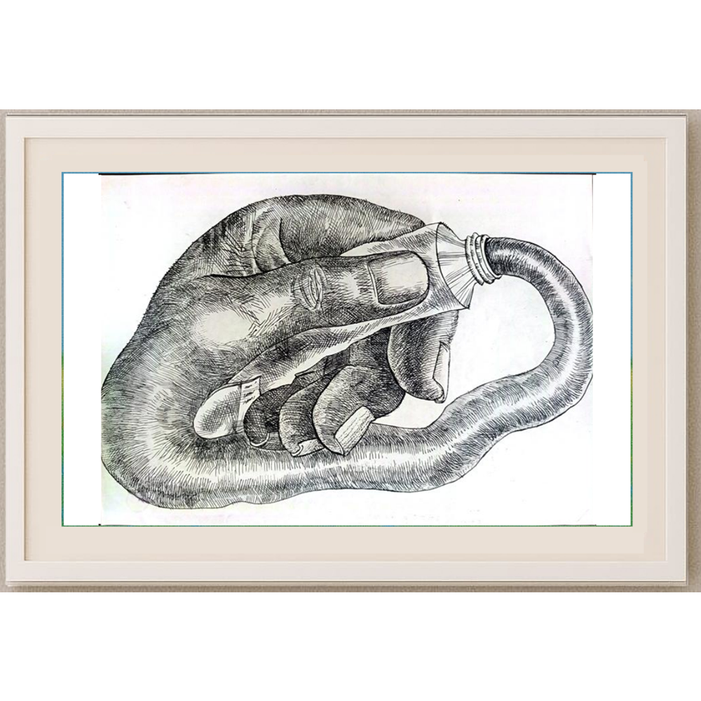 Ali Divandari 29x21cm Orijinal Karikatür BOD01706