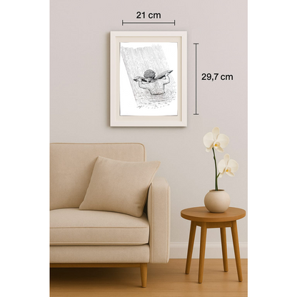 Ali Divandari 29x21cm Orijinal Karikatür BOD01707