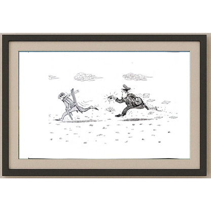 Ali Divandari 29x21cm Orijinal Karikatür BOD01708