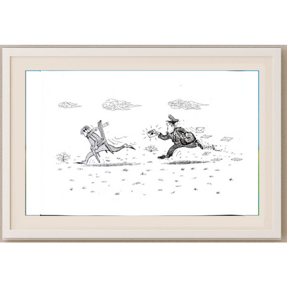 Ali Divandari 29x21cm Orijinal Karikatür BOD01708