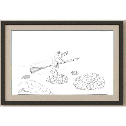 Ali Divandari 29x21cm Orijinal Karikatür BOD01709