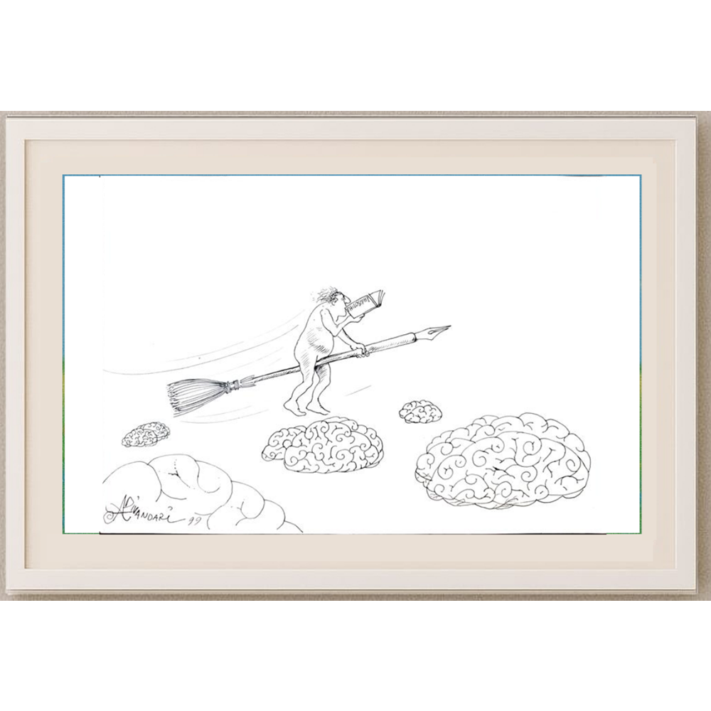 Ali Divandari 29x21cm Orijinal Karikatür BOD01709