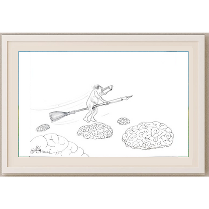 Ali Divandari 29x21cm Orijinal Karikatür BOD01709