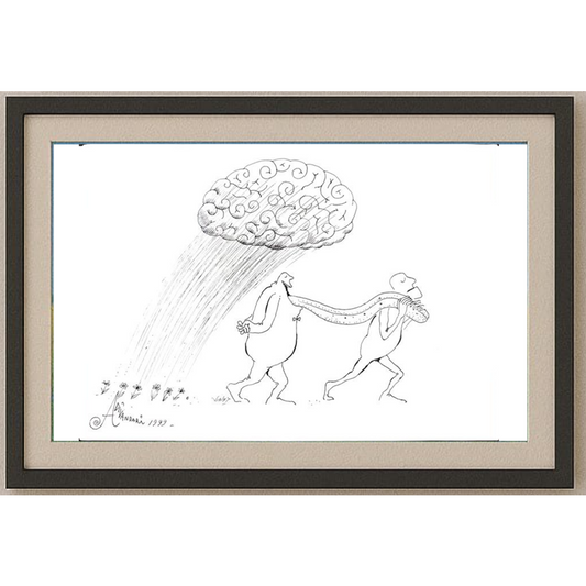 Ali Divandari 29x21cm Orijinal Karikatür BOD01710