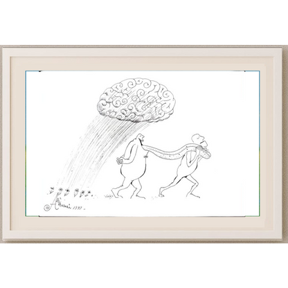 Ali Divandari 29x21cm Orijinal Karikatür BOD01710