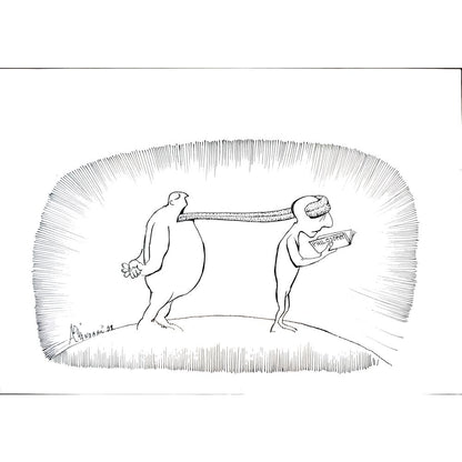 Ali Divandari 29x21cm Orijinal Karikatür BOD01711