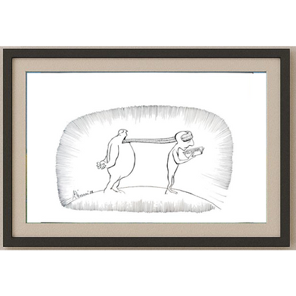 Ali Divandari 29x21cm Orijinal Karikatür BOD01711