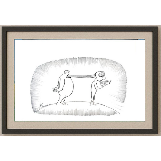 Ali Divandari 29x21cm Orijinal Karikatür BOD01711