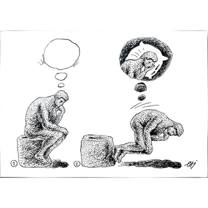 Julian Pena Pai 29x21cm Orijinal Karikatür BOD01713