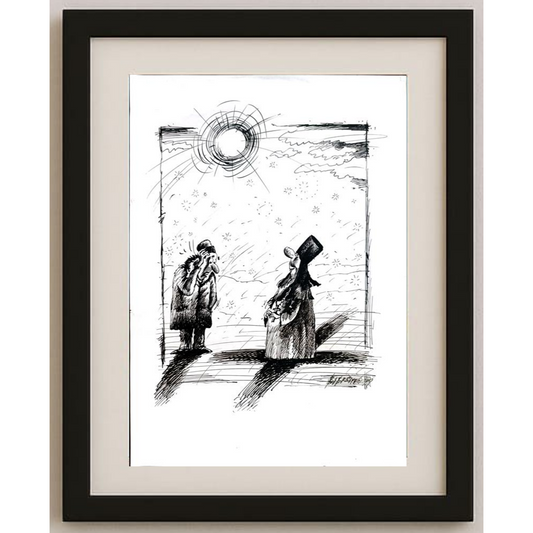 Viacheslav Bibishel 29x21cm Orijinal Karikatür BOD01715