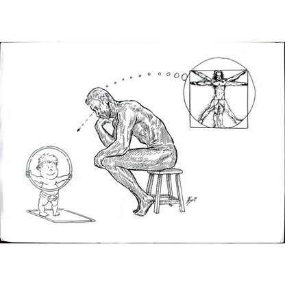 Afonso Carlos Fernandes 29x21cm Orijinal Karikatür BOD01716