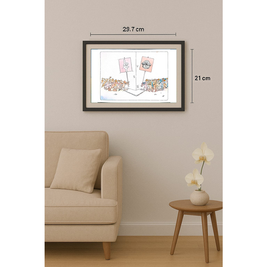 Branco Efendic 29x21cm Orijinal Karikatür BOD01721