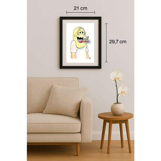 Tomislav Dusanic 29x21cm Orijinal Karikatür BOD01734