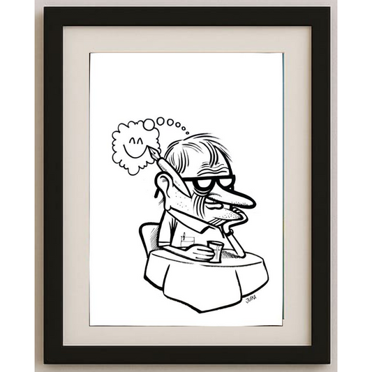 Francisco Juska Filho 29x21cm Orijinal Karikatür BOD01743