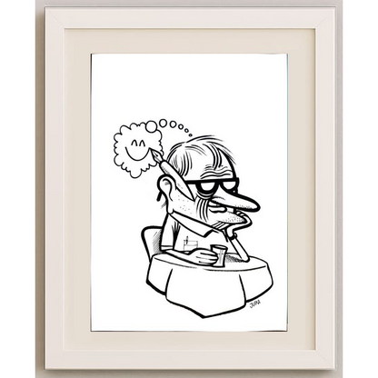 Francisco Juska Filho 29x21cm Orijinal Karikatür BOD01743