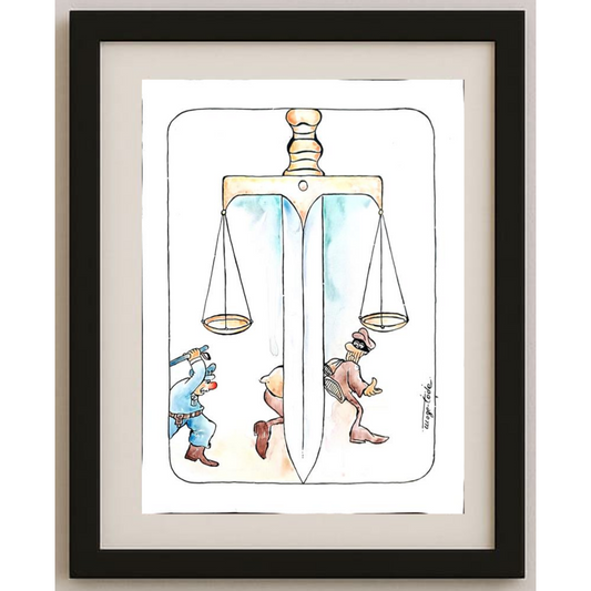 Tode Blazevski 35x25cm Orijinal Karikatür BOD01744