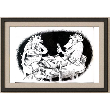 Anatoly Apchel 29x21cm Orijinal Karikatür BOD01745