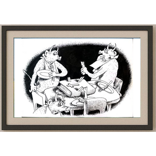 Anatoly Apchel 29x21cm Orijinal Karikatür BOD01745