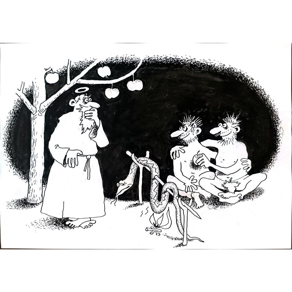 Anatoly Apchel 29x21cm Orijinal Karikatür BOD01755