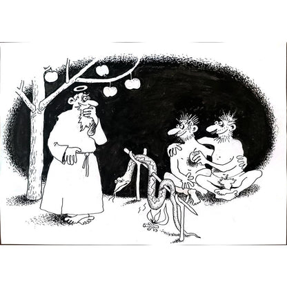 Anatoly Apchel 29x21cm Orijinal Karikatür BOD01755