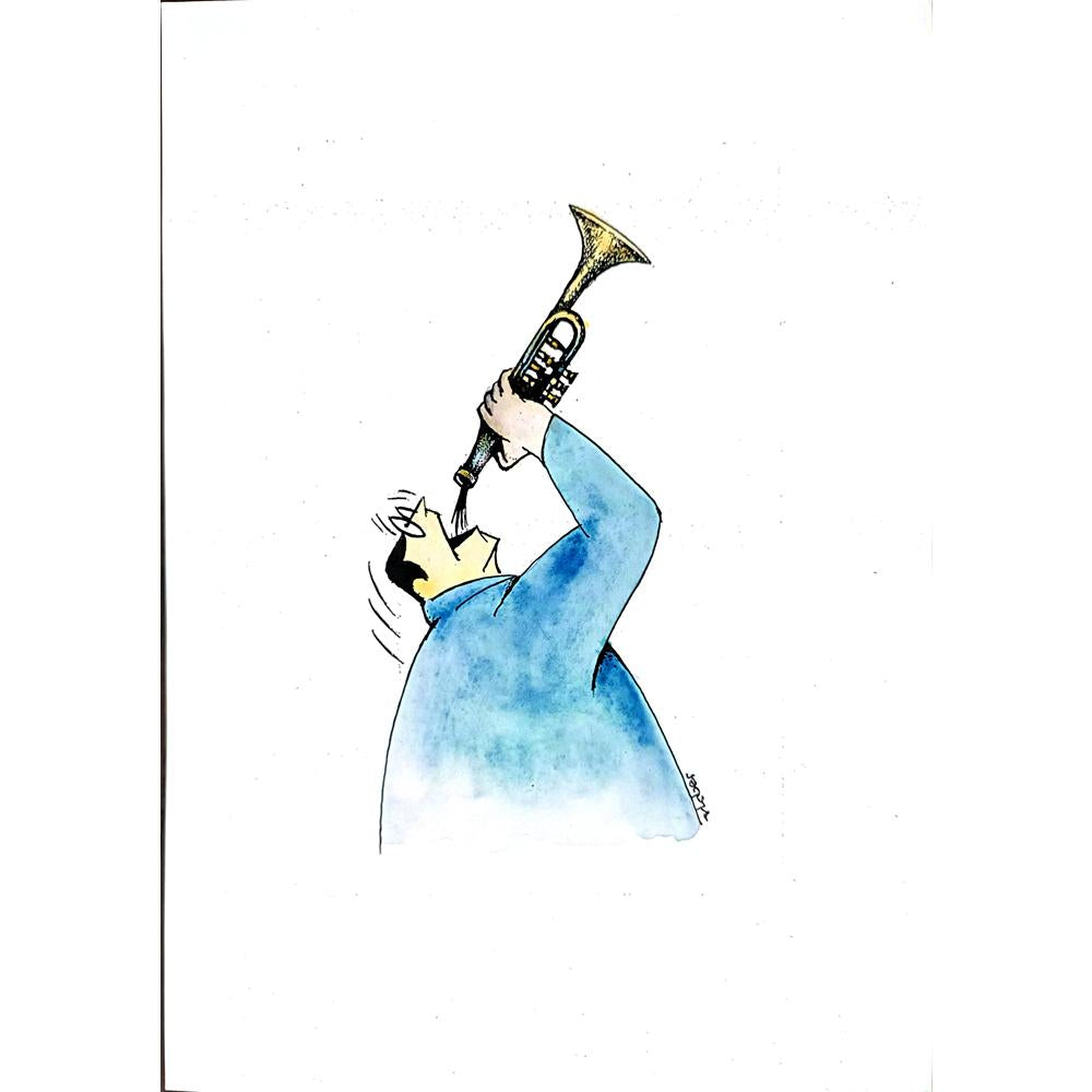 Vladimiras Beresniovas 29x21cm Orijinal Karikatür BOD01764