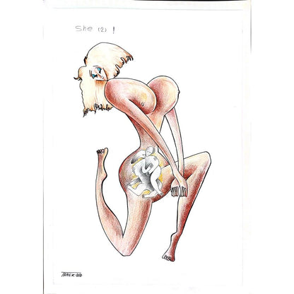 Tarek Seliem Mikhail 35x25cm Orijinal Karikatür BOD01766