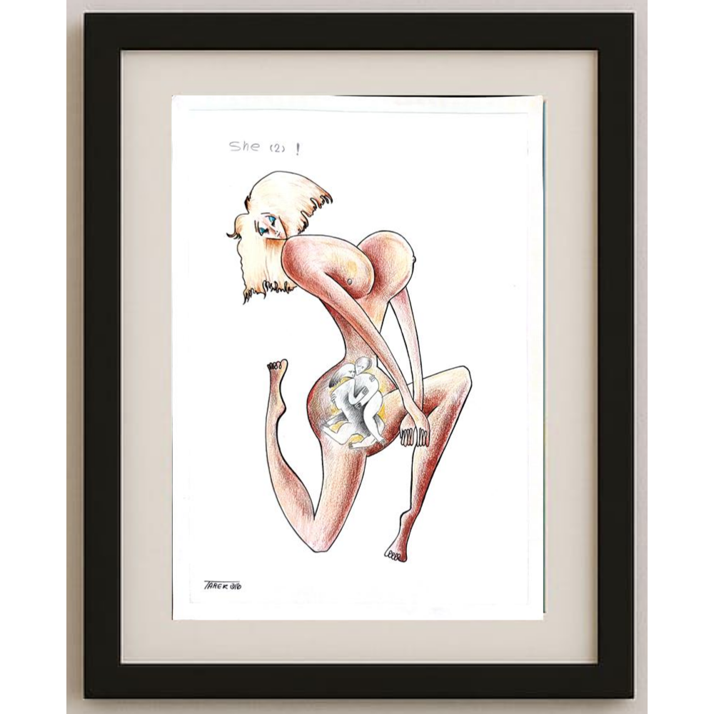 Tarek Seliem Mikhail 35x25cm Orijinal Karikatür BOD01766