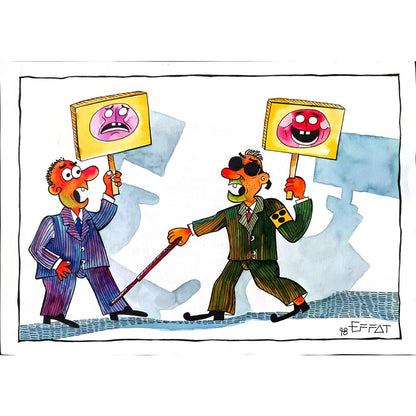 Mohammed Effat 35x25cm Orijinal Karikatür BOD01767