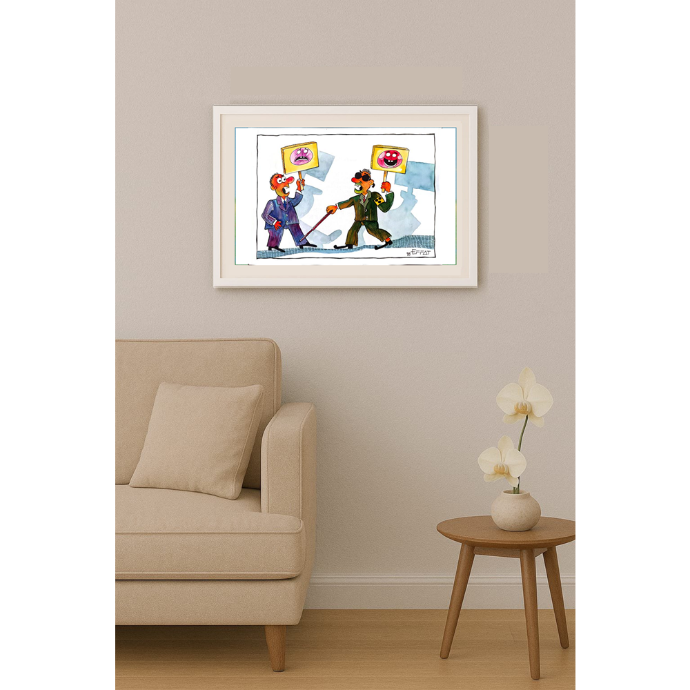 Mohammed Effat 35x25cm Orijinal Karikatür BOD01767