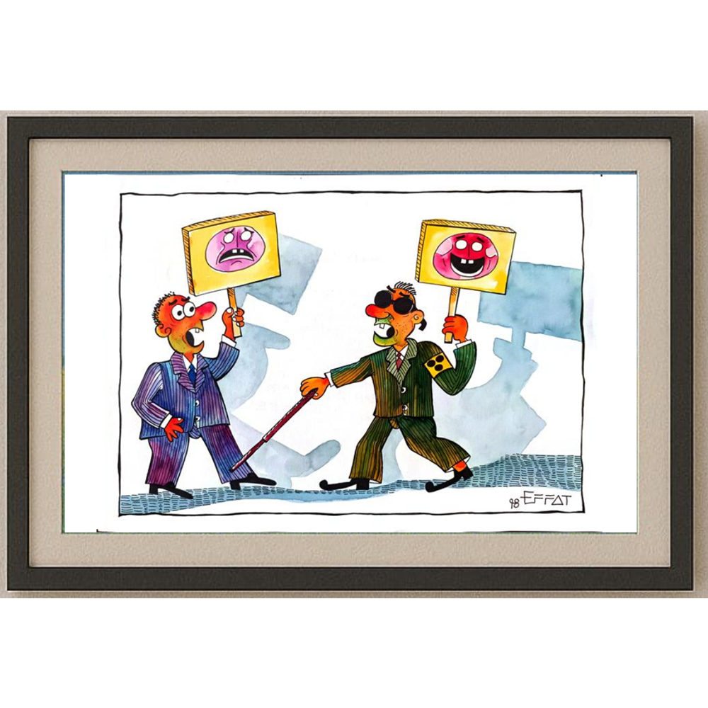 Mohammed Effat 35x25cm Orijinal Karikatür BOD01767