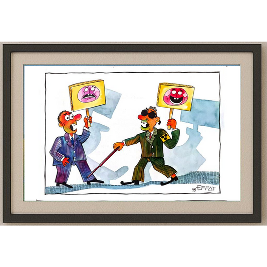 Mohammed Effat 35x25cm Orijinal Karikatür BOD01767