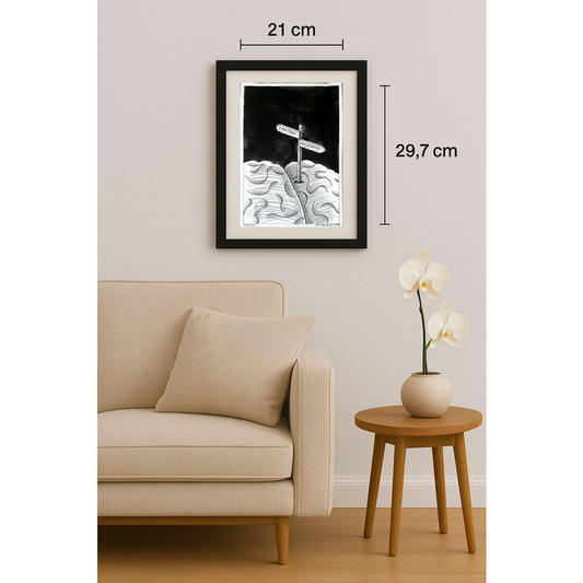 Porumbita Mihaita 29x21cm Orijinal Karikatür BOD01772