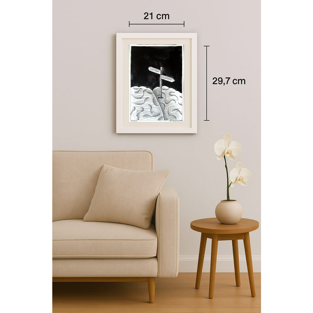 Porumbita Mihaita 29x21cm Orijinal Karikatür BOD01772