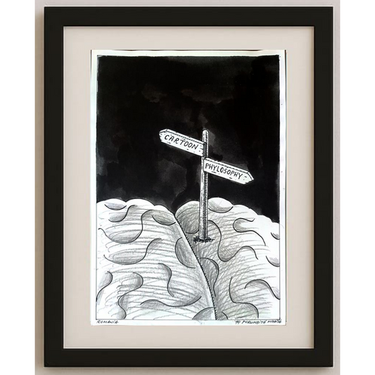 Porumbita Mihaita 29x21cm Orijinal Karikatür BOD01772