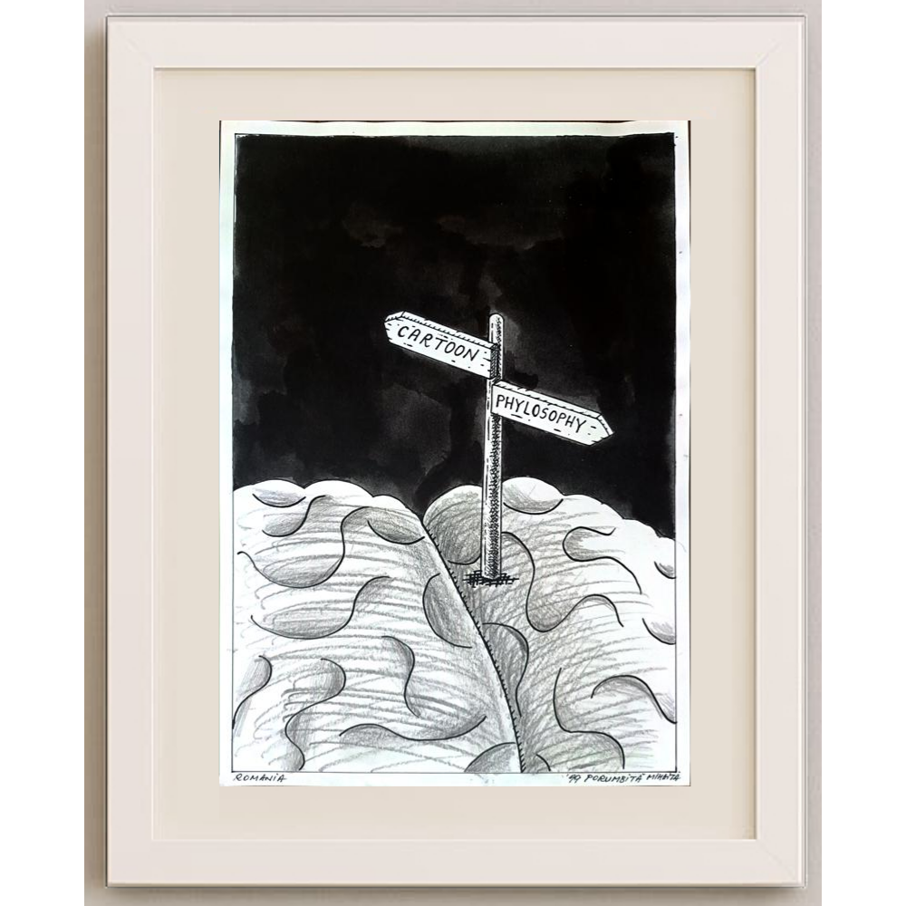 Porumbita Mihaita 29x21cm Orijinal Karikatür BOD01772