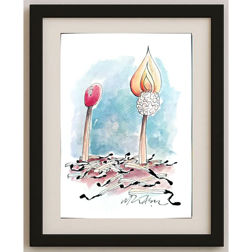 Gheorghita Ghinea Uriasu 21x15cm Orijinal Karikatür BOD01781