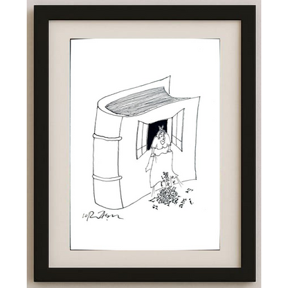 Gheorghita Ghinea Uriasu 21x15cm Orijinal Karikatür BOD01783