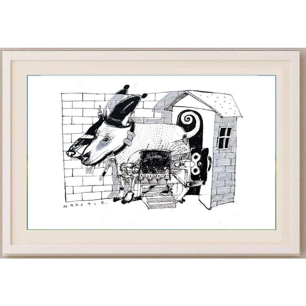 La Intrerupere 17x12cm Orijinal Karikatür BOD01784