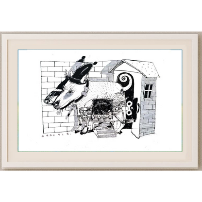 La Intrerupere 17x12cm Orijinal Karikatür BOD01784