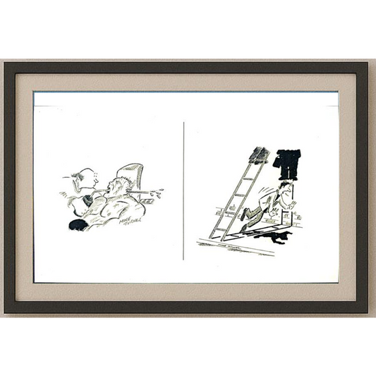 Mike Turner 21x15cm Orijinal Karikatür BOD01785