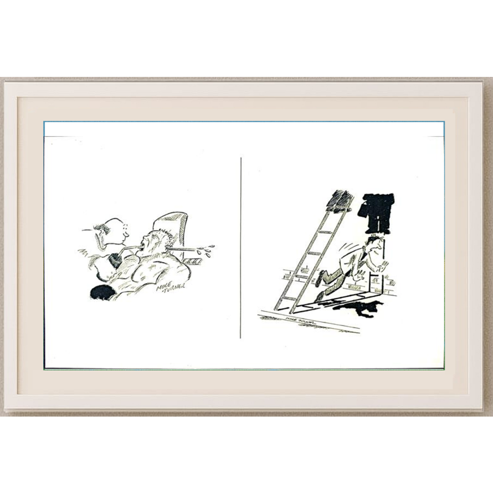 Mike Turner 21x15cm Orijinal Karikatür BOD01785