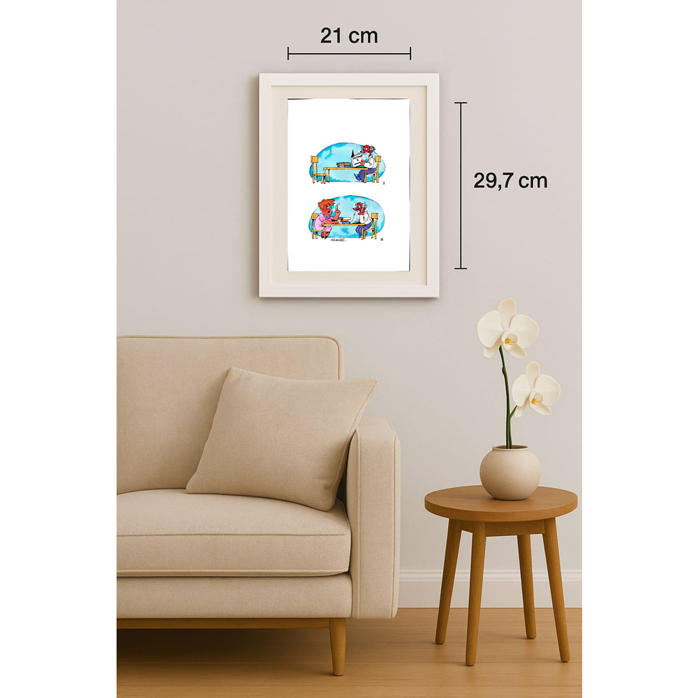 Mohammed Fiezabadi 29x21cm Orijinal Karikatür BOD01788